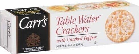 Carr's TABLE WATER CRACKERS CRACKED PEPPER packshot