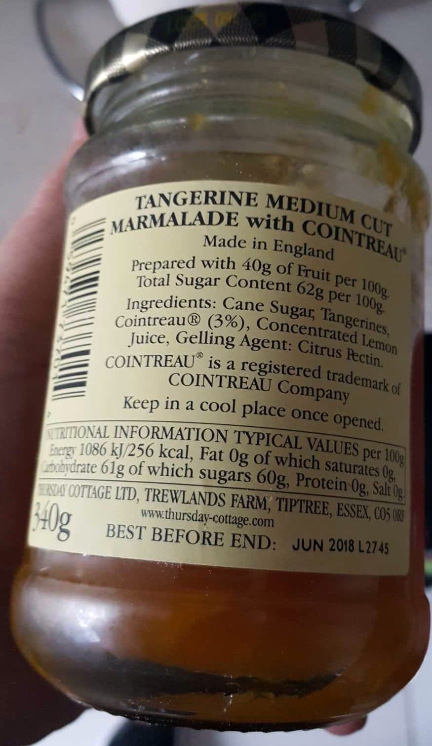 Thursday Cottage Tangerine Medium cut Marmelade with Cointreau packshot