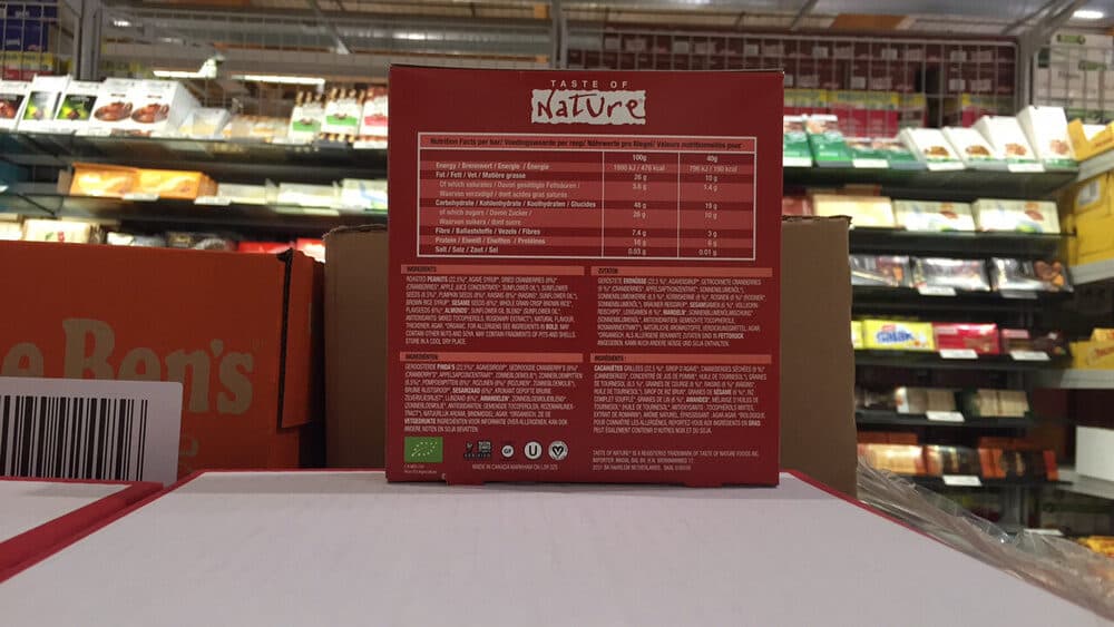 Taste Of Nature Cranberry Snack Bars packshot