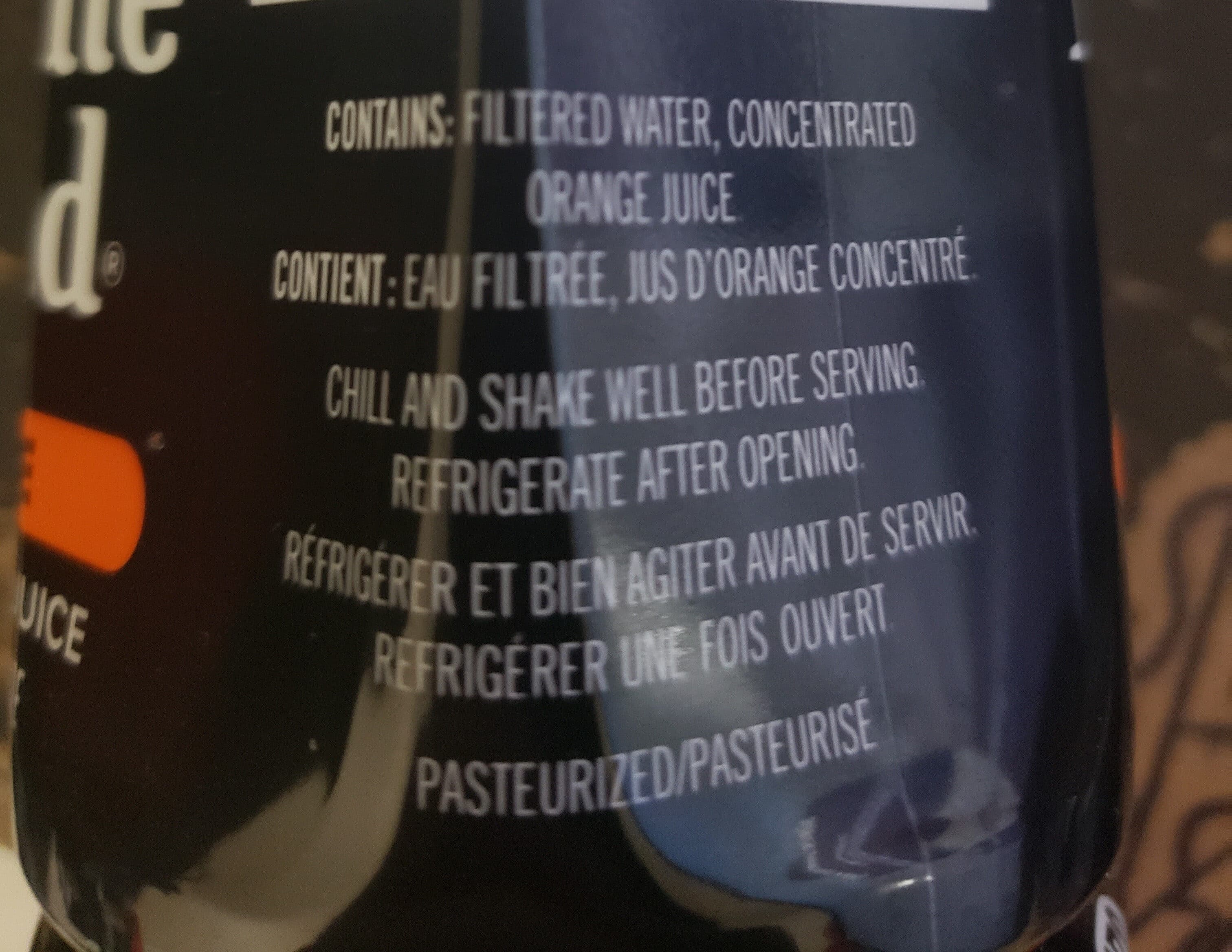 Minute Maid Jus d'orange packshot