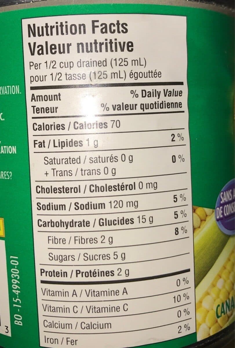 Del Monte Whole kernel corn packshot