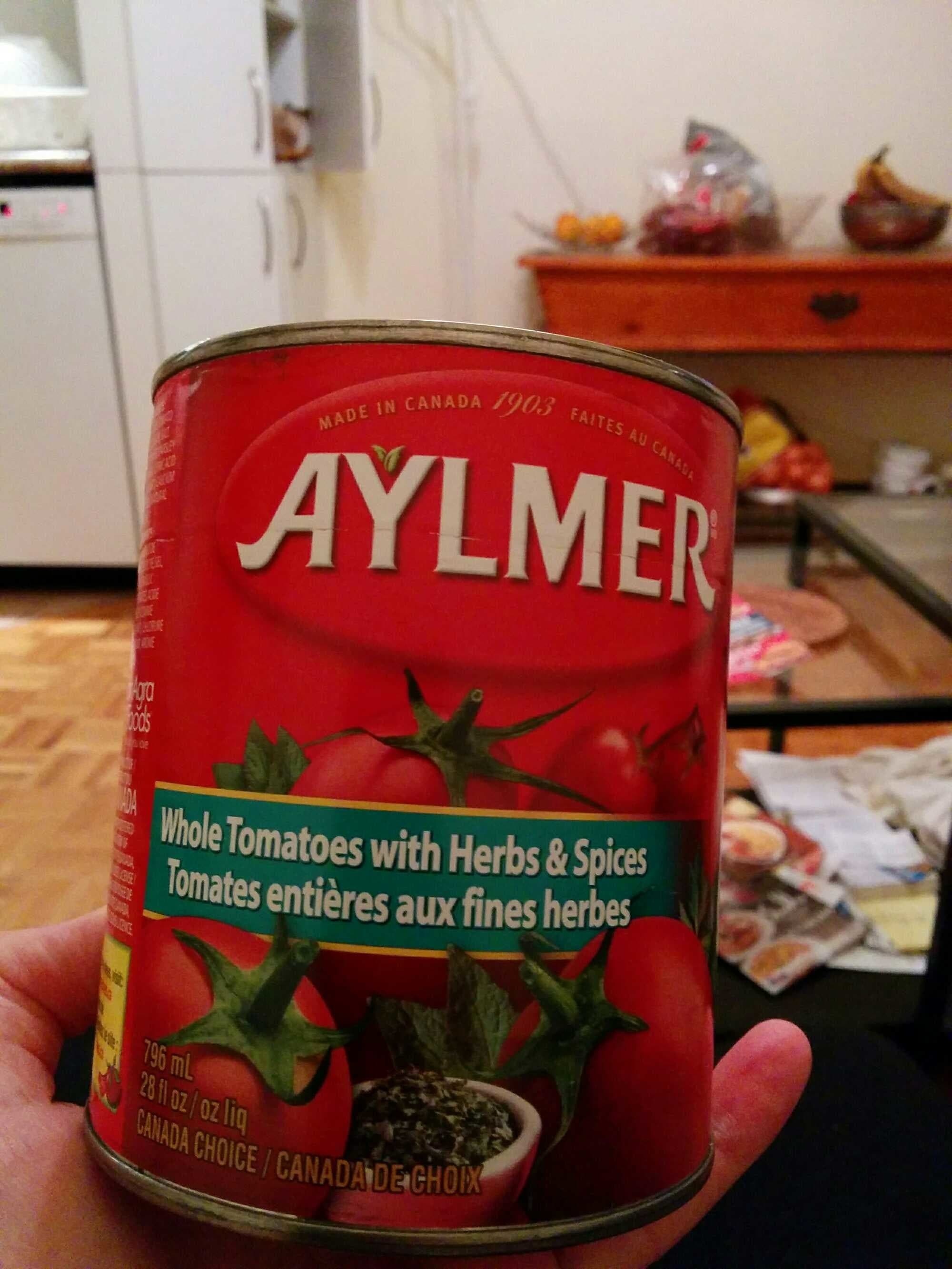 Aylmer Whole Tomatoes With Herbs & Spices packshot