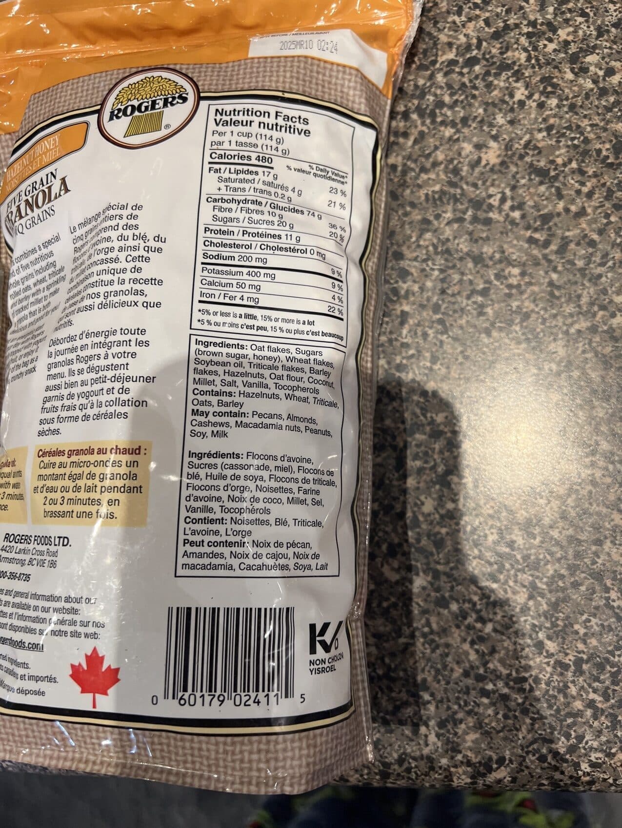 Rogers Granola Five Grain packshot