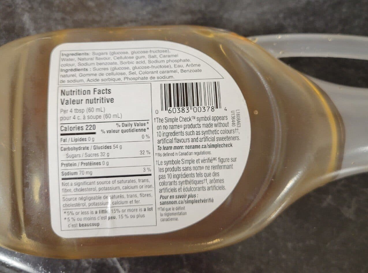 No Name Original Syrup packshot