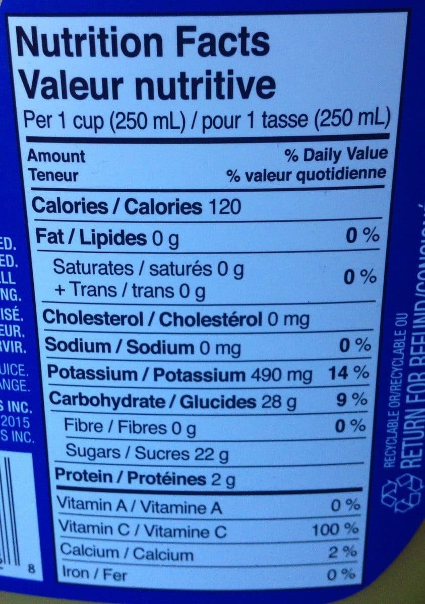 Open Food Facts Jus d'orange sans pulpe 100% packshot