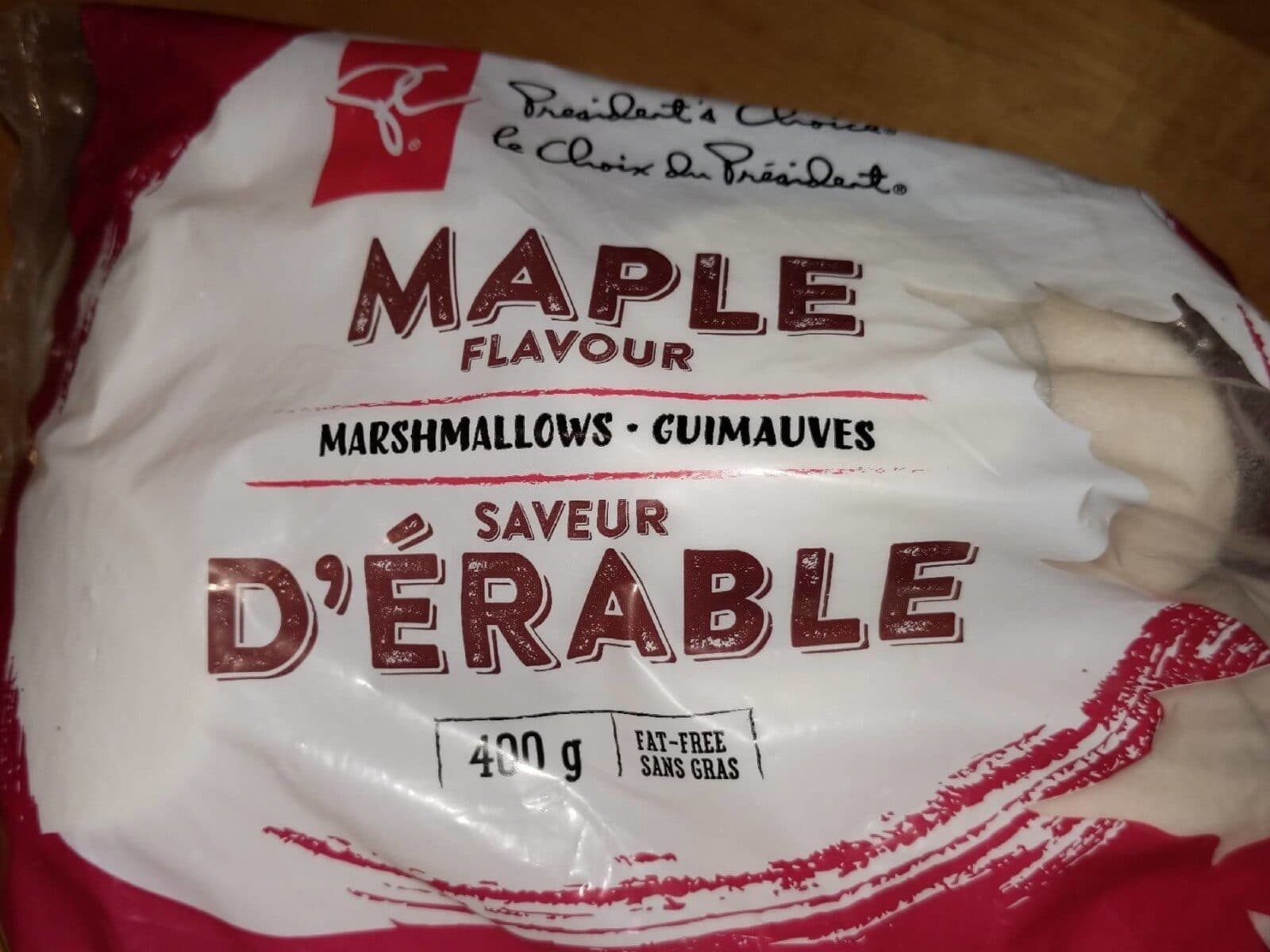 Le choix du président Guimauves saveur d'érable packshot