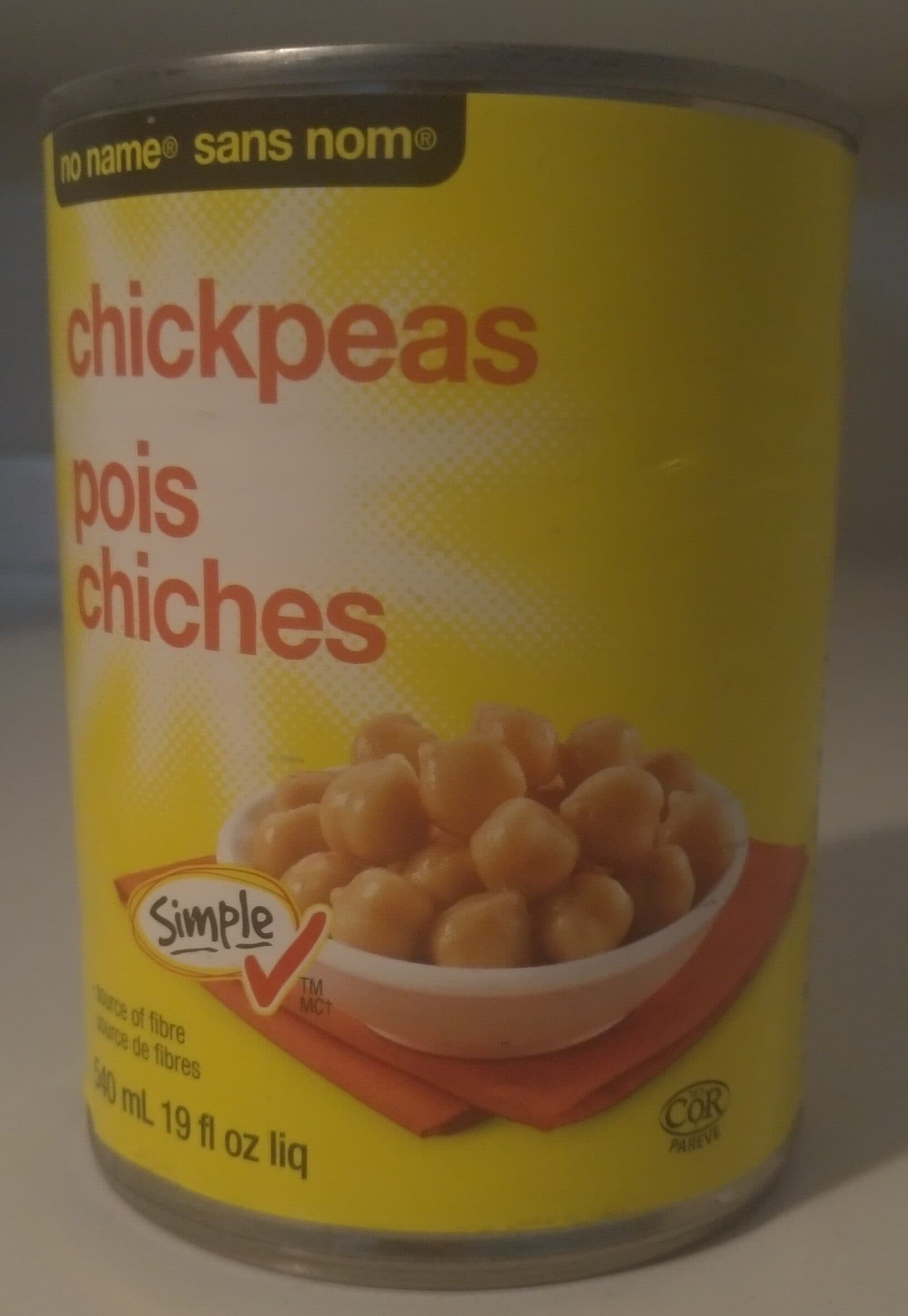 no name chickpeas packshot