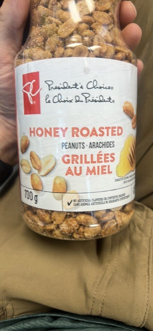 President's Choice Honey Roasted Peanuts packshot