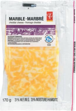 Open Food Facts Sliced marble cheddar cheese packshot