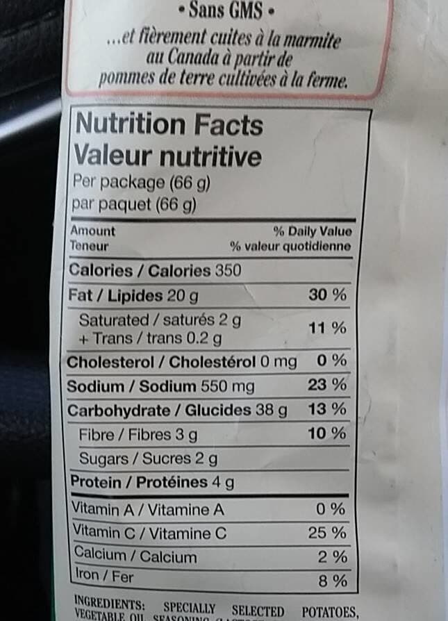 Open Food Facts Potato Chips Sea Salt & Vinegar packshot