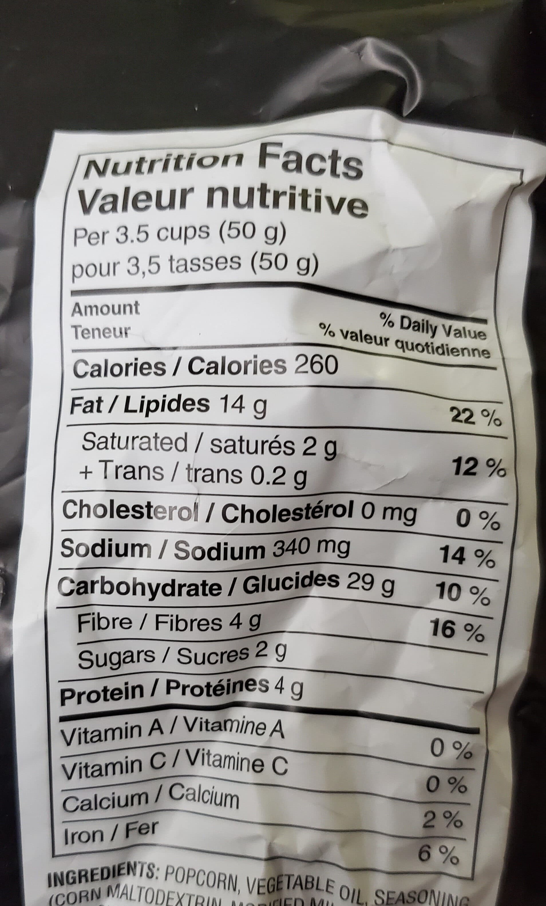 Smartfood Fromage asiago et poivre noir packshot