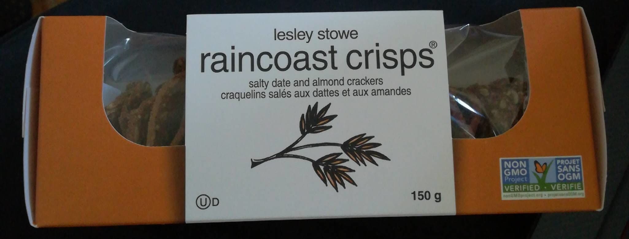 Lesley Stowe Salty Date & Almond Crackers packshot