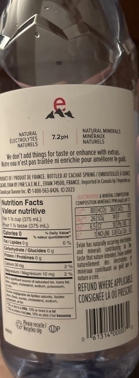 Evian Eau Source Naturelle packshot