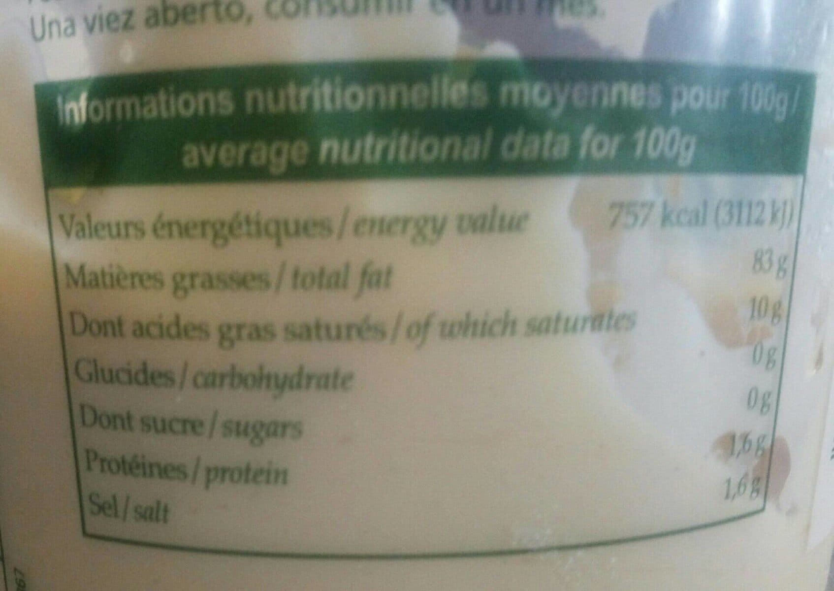 Open Food Facts Mayonnaise packshot