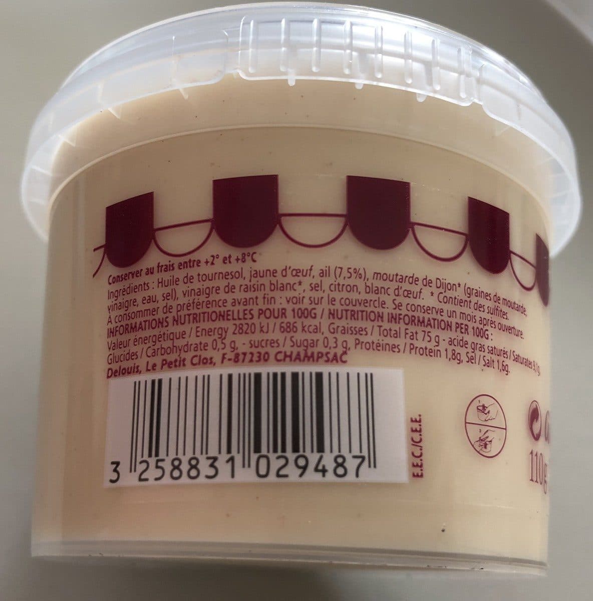 Open Food Facts Sauce Aïoli Garlic Mayonnaise packshot