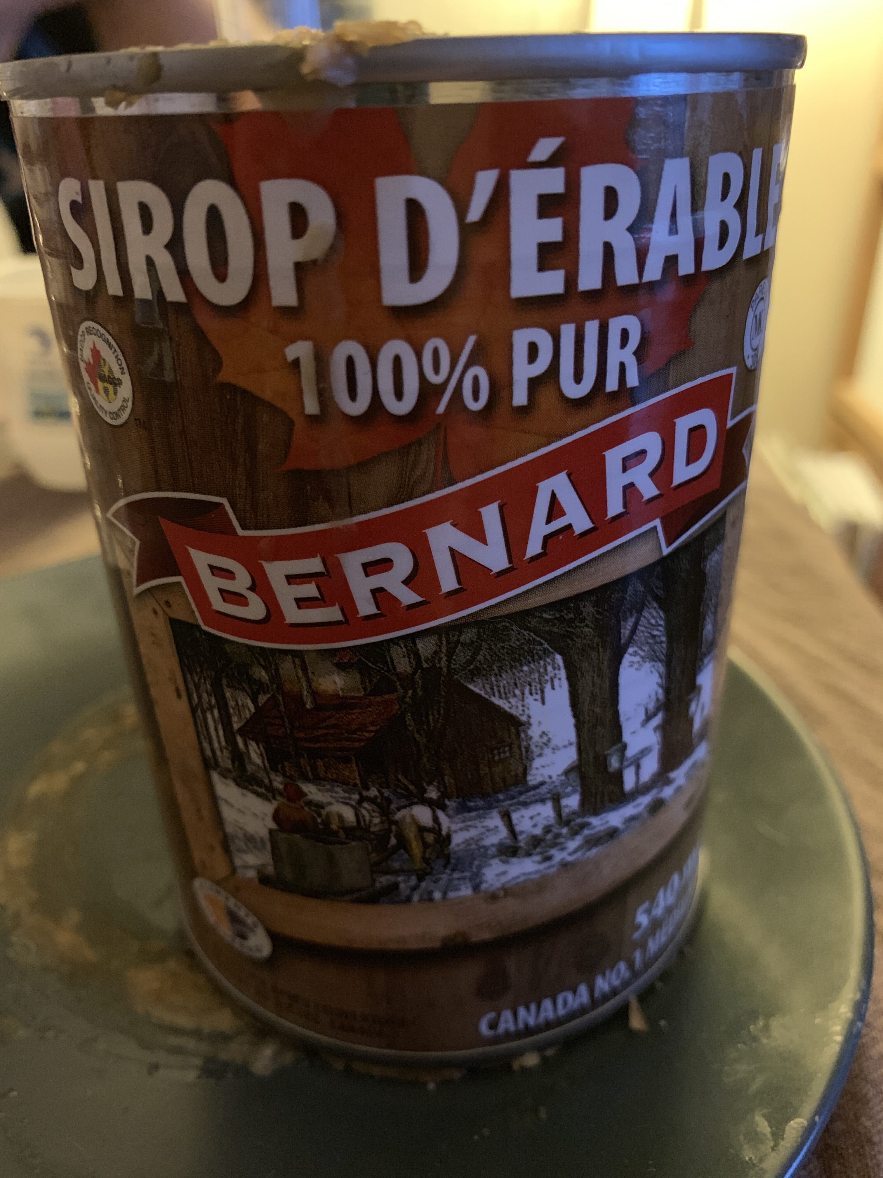 Bernard Sirop D'erable Canada catégorie A foncé packshot