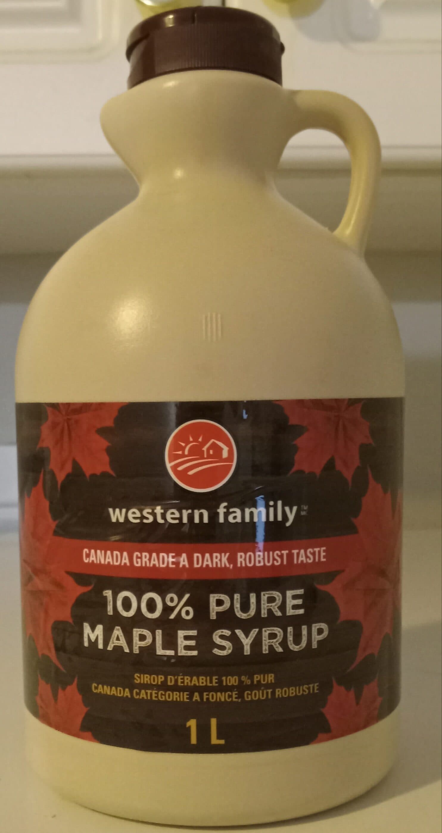 Western Family 100% Pure Dark Maple Syrup packshot