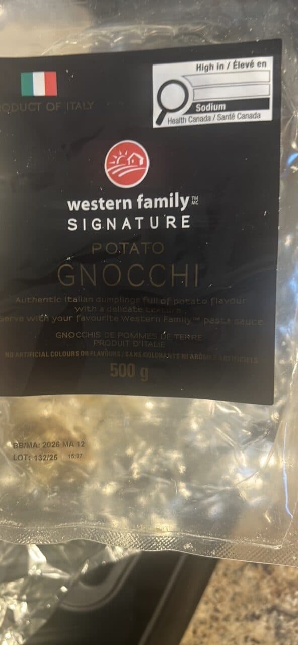 Western Family Signature Potato Gnocchi packshot