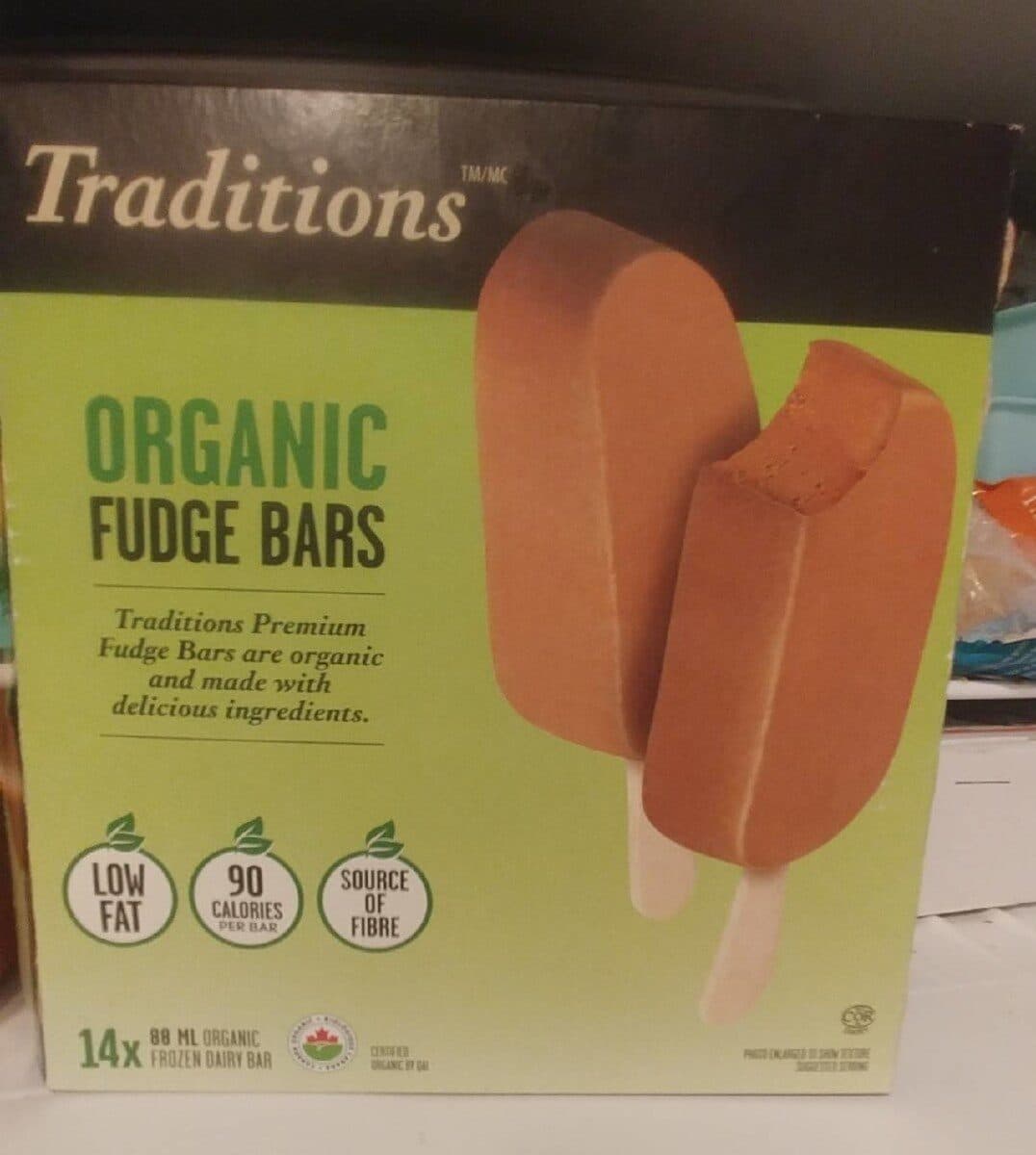 Traditions Organic fudge bars packshot