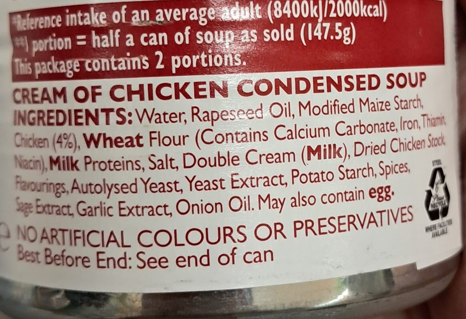 Campbell's Campbell's Cream of Chicken Condensed Soup packshot