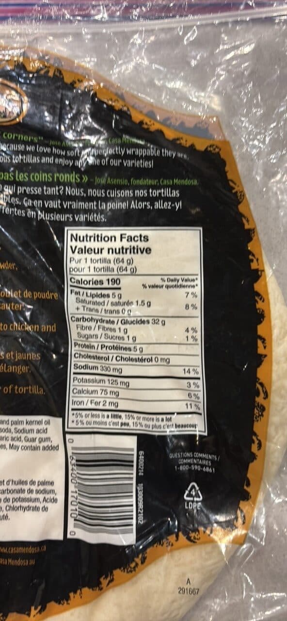 Casa Mendosa Tortillas Original packshot
