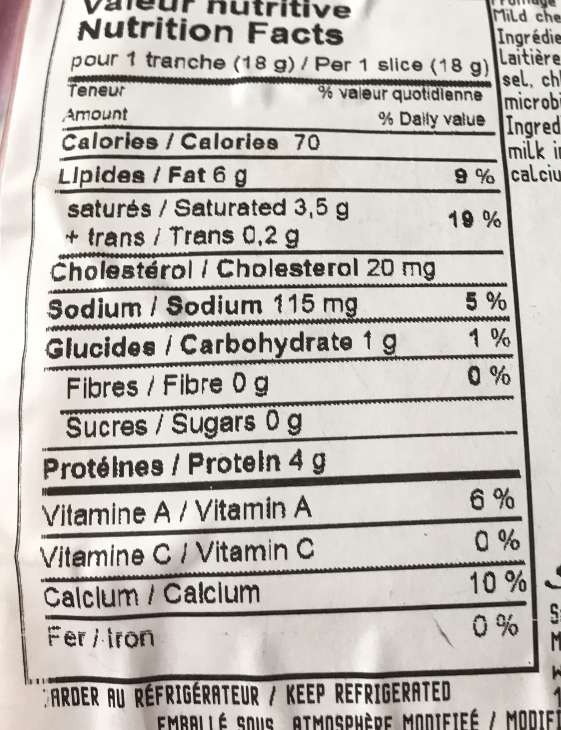 Saputo Cheddar Cheese Slices packshot