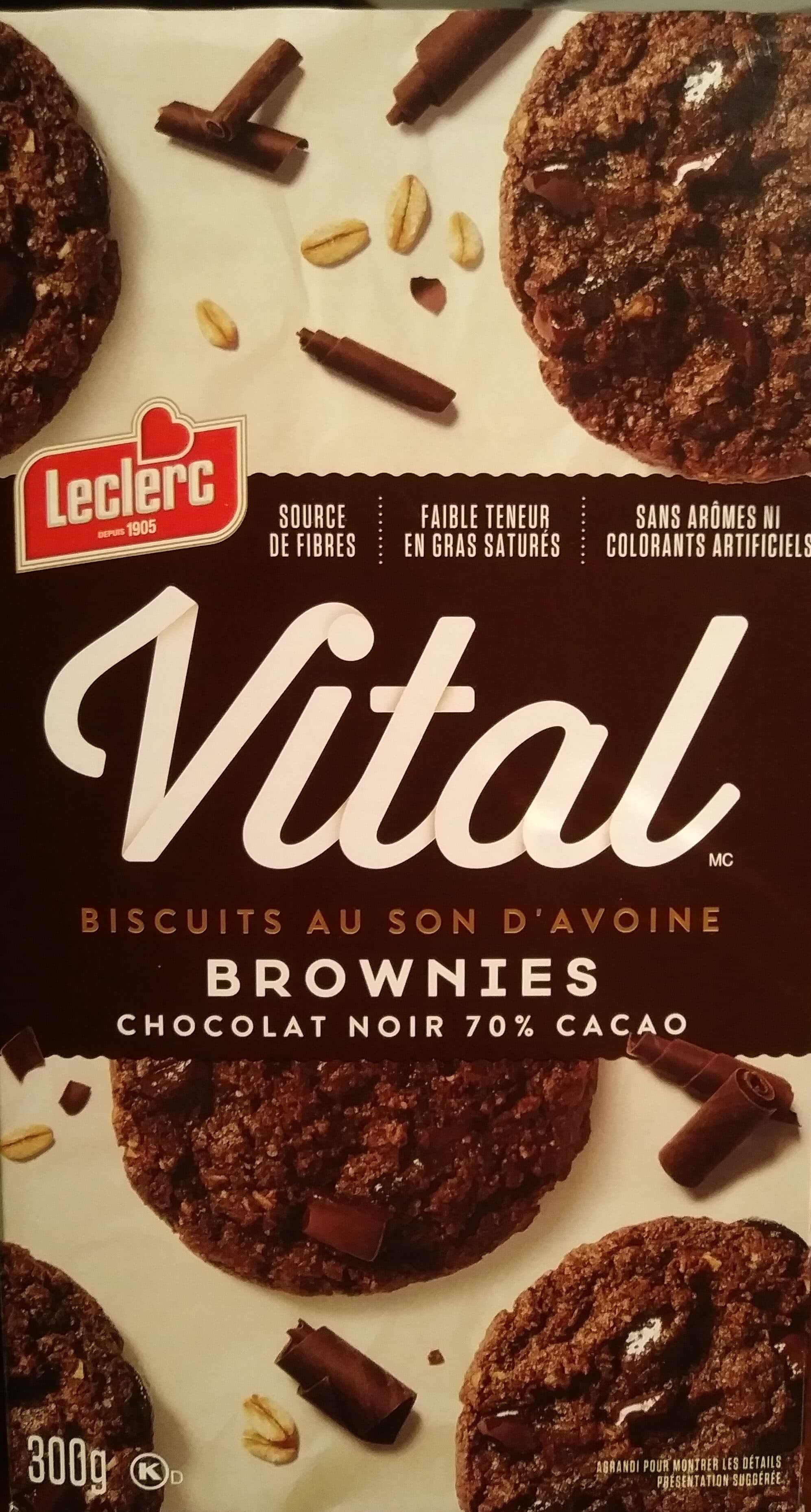 Leclerc Biscuits Vital (chocolat 70%) packshot