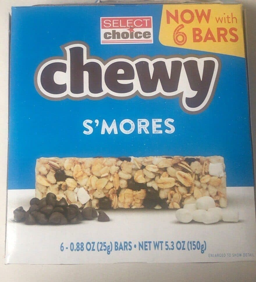 6 bars Chewy Smores packshot