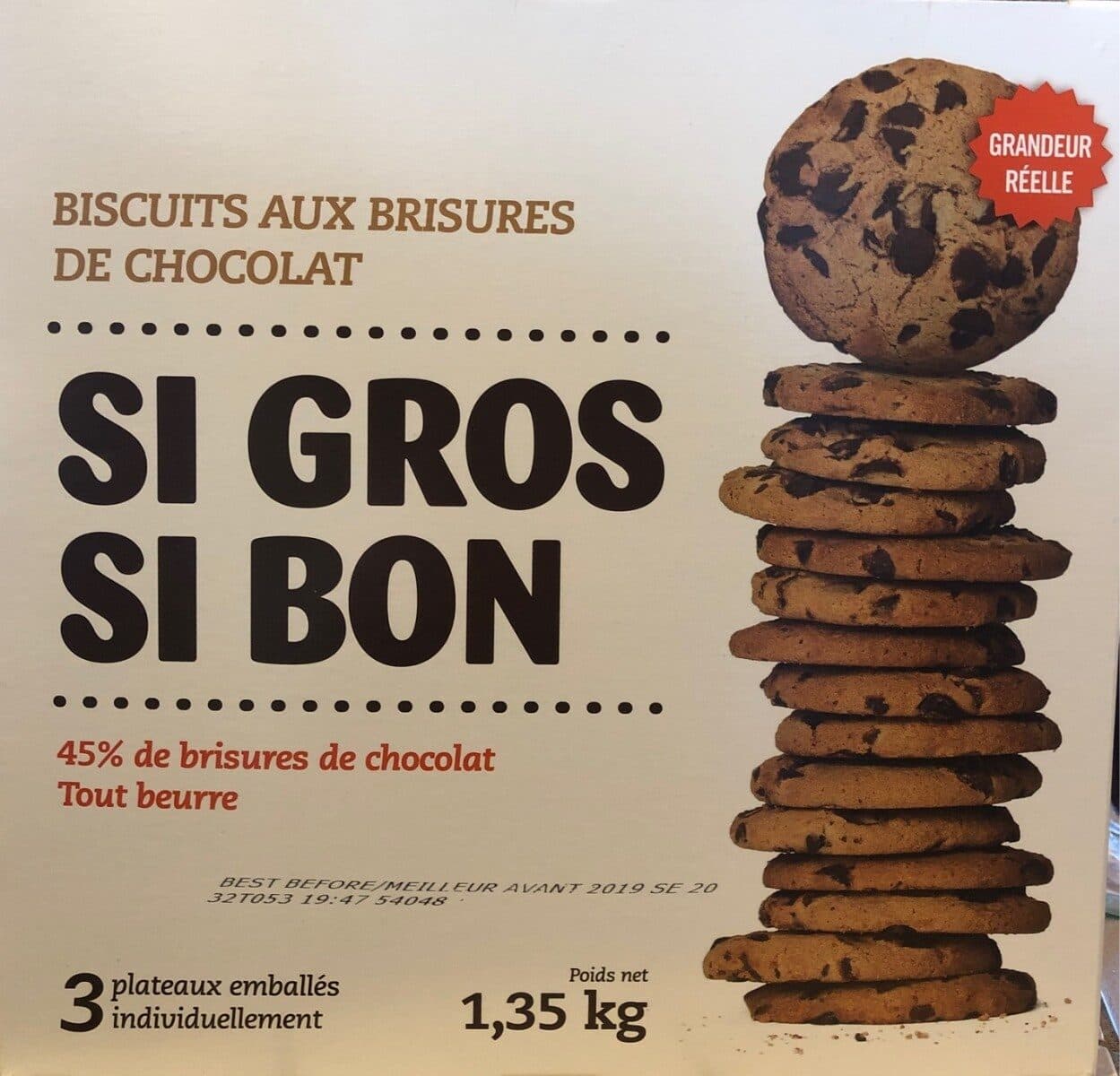 Biscuits Leclerc Biscuits aux brisures de chocolat packshot
