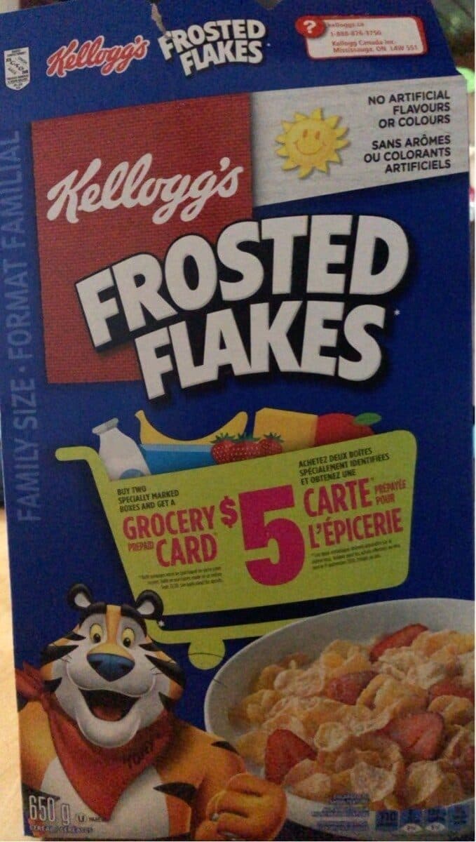 Kellogg's Frosted flakes cereal packshot