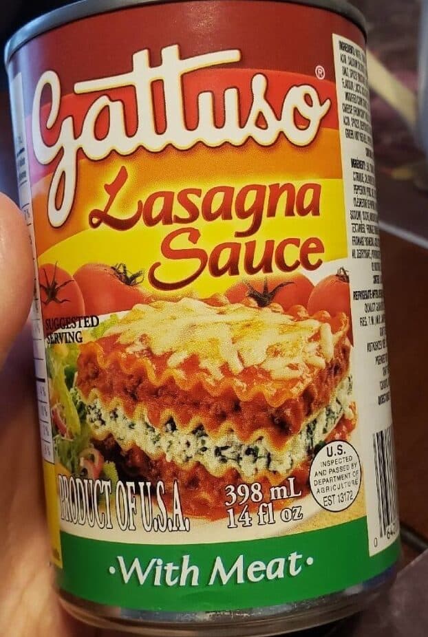 Gattuso Lasagne sauce packshot