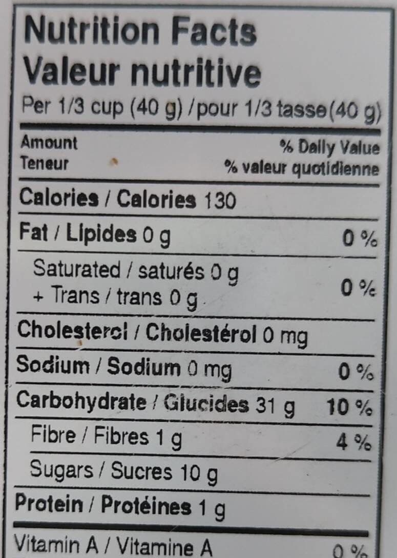 Open Food Facts Raison secs Sultana packshot