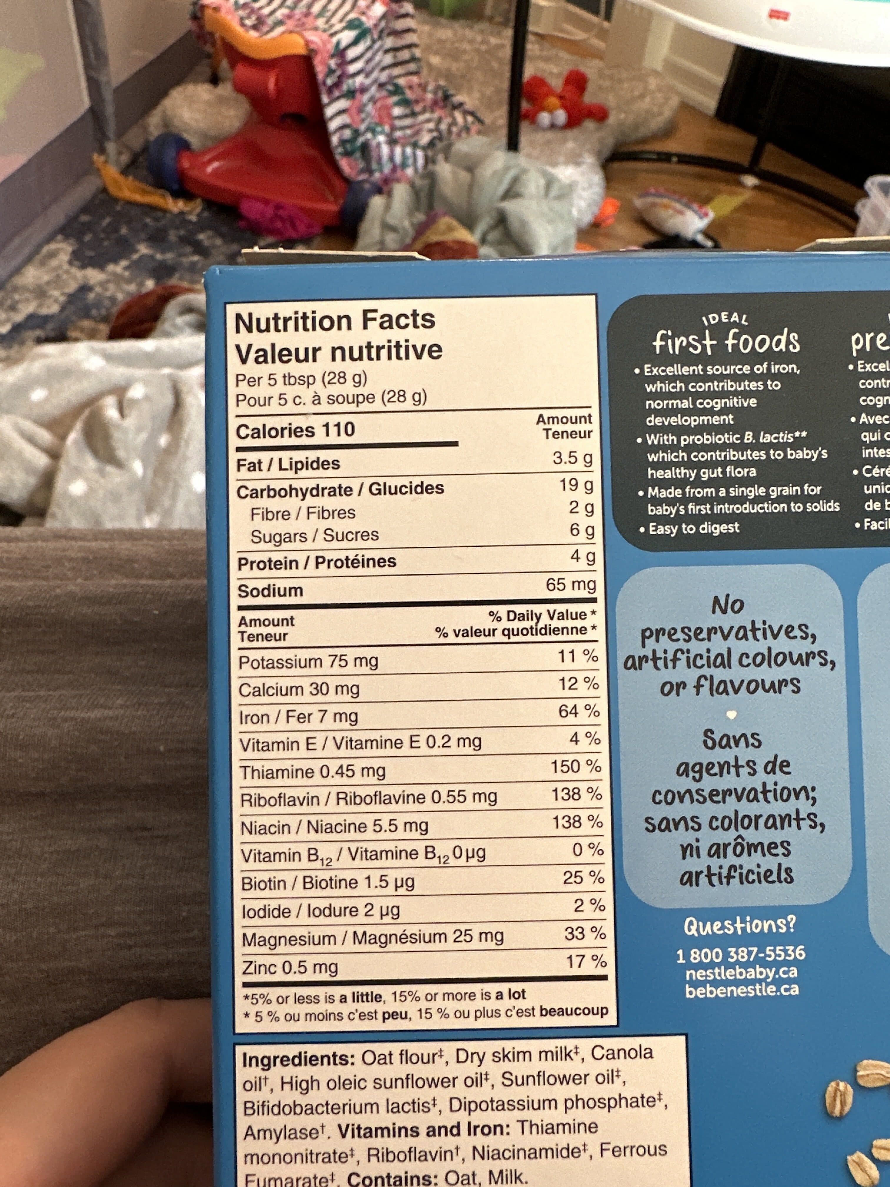 Nestle oat cereal packshot