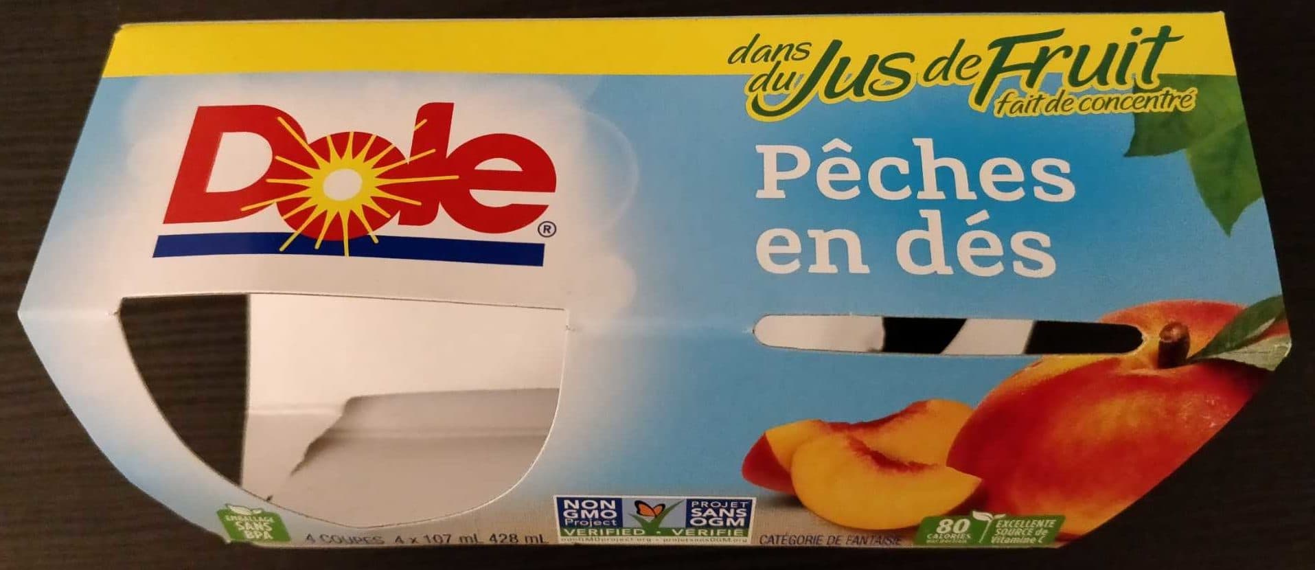 Dole Pêches en dés packshot