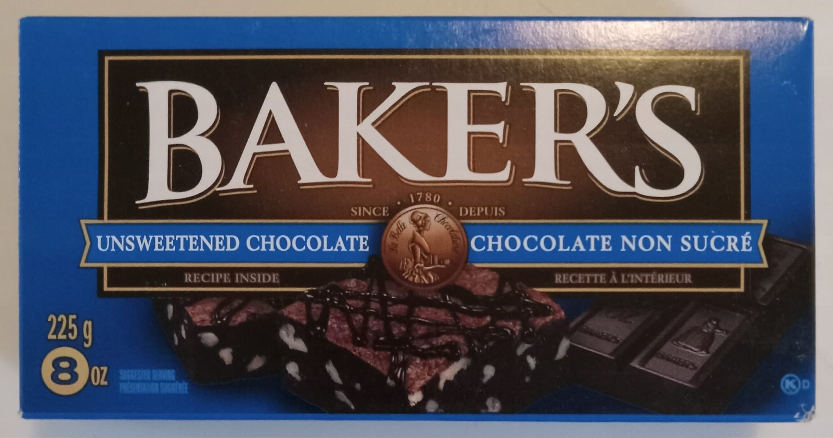 Baker's Unsweetened Chocolate packshot