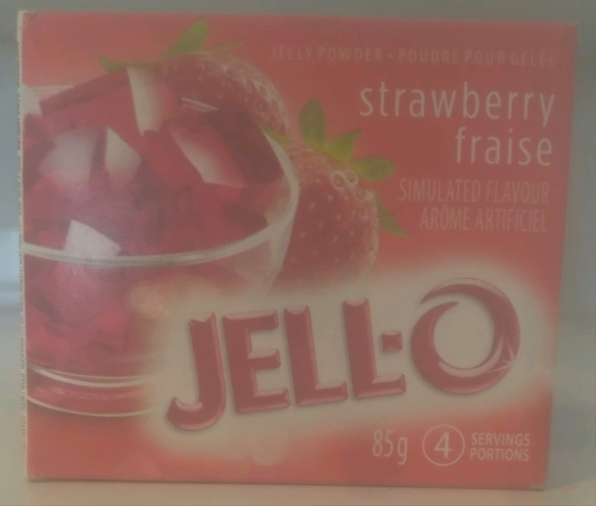 Jell-O Strawberry Jelly Powder packshot