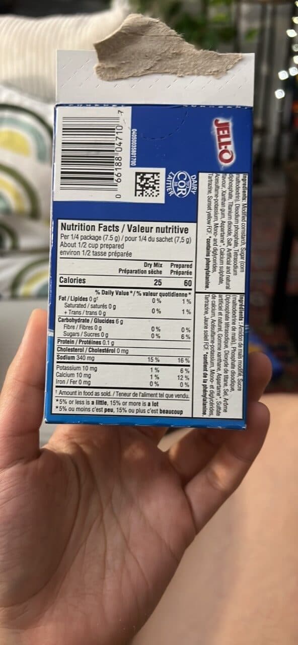 JELL-O vanilla packshot