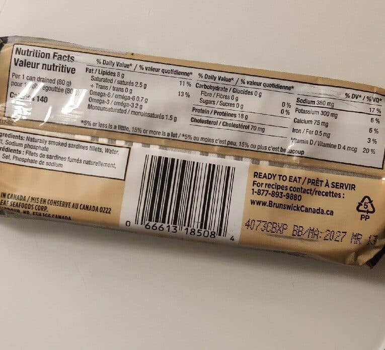 Brunswick Filet sardine packshot