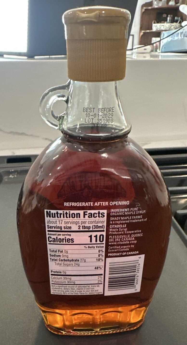 Shady Maple Farms 100% Pure Organic Maple syrup U.S. Grade A Amber Color, Rich taste packshot