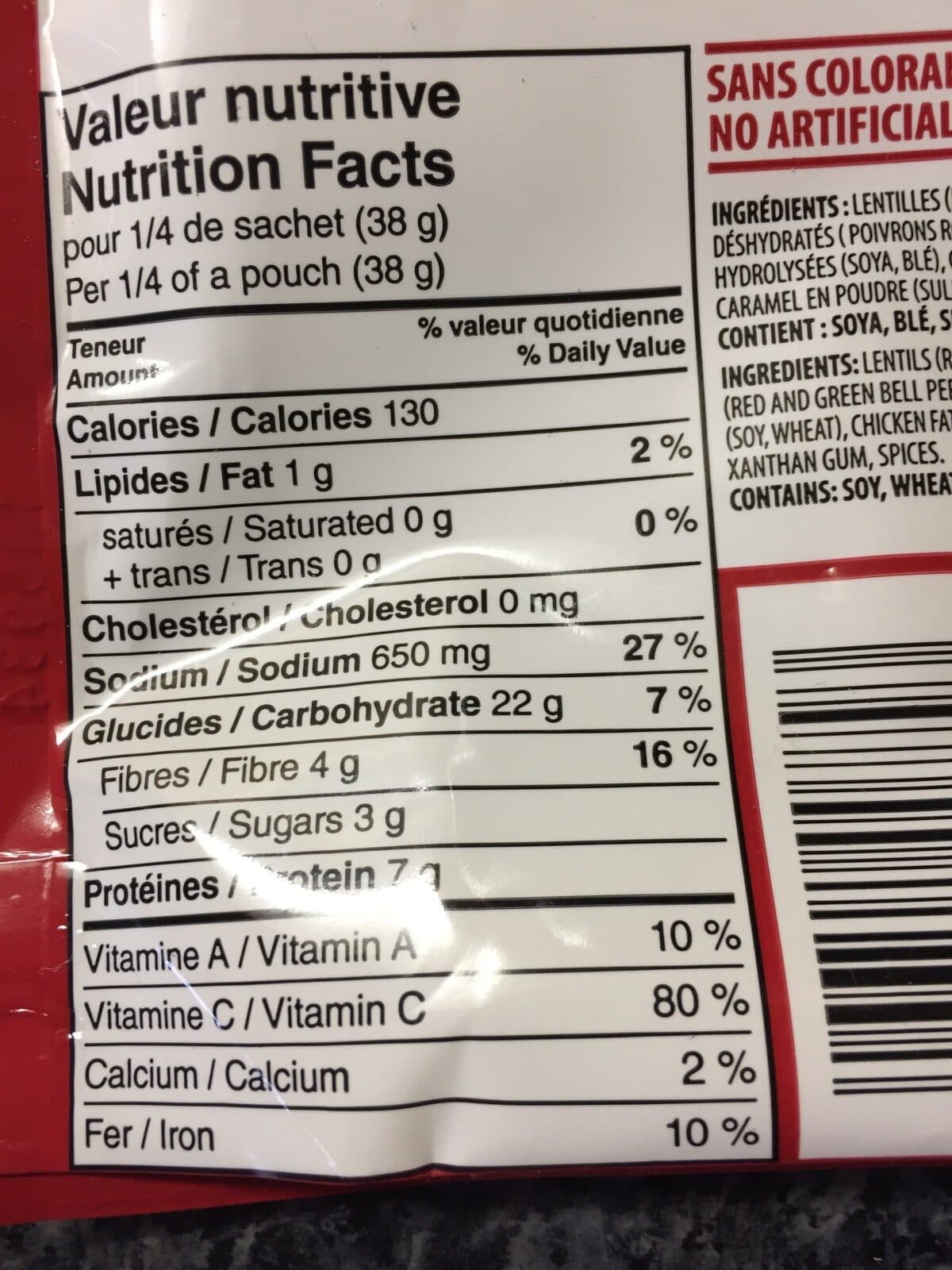 Open Food Facts Soupe gourmande aux lentilles packshot