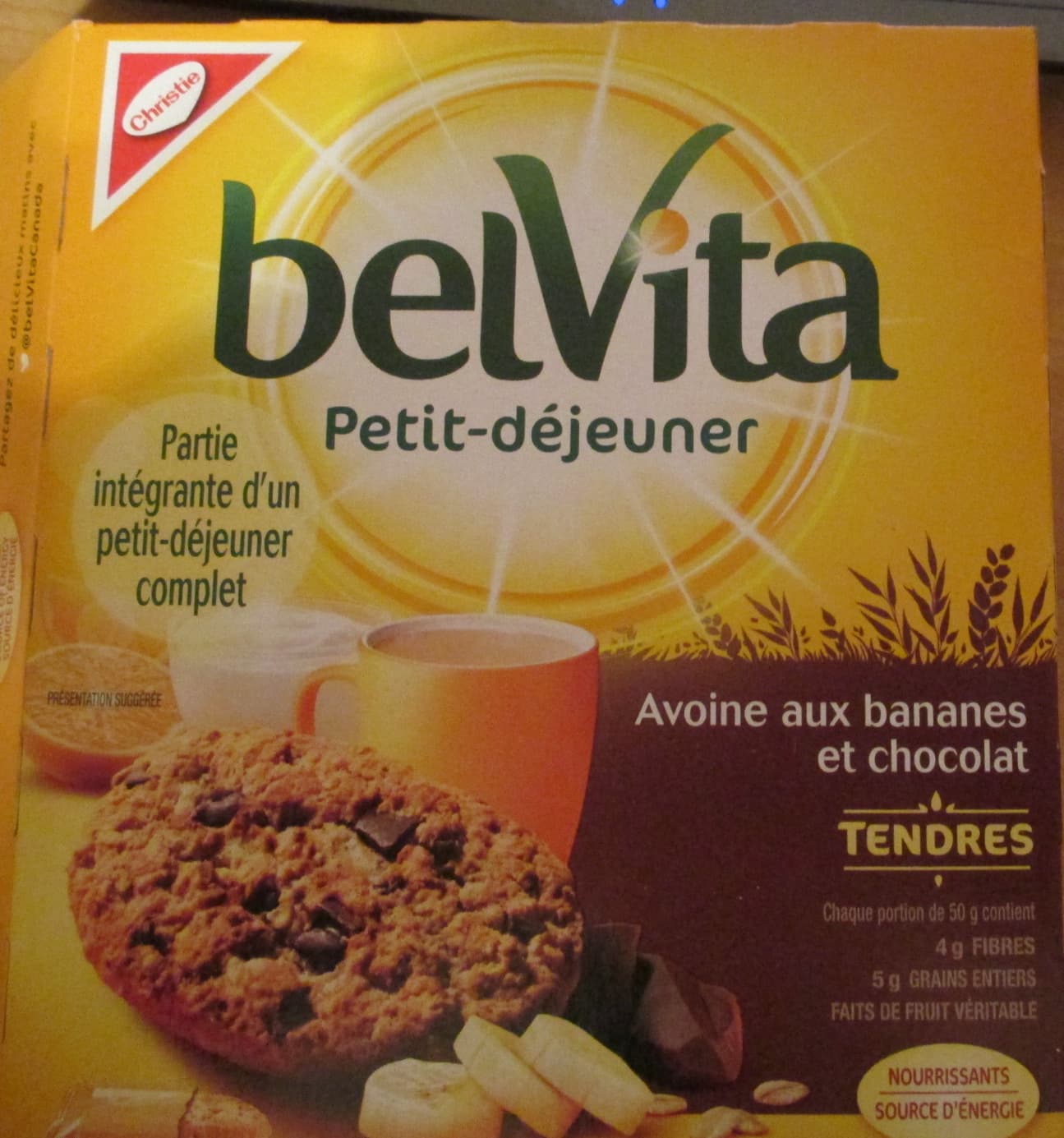 Christie Bel vita petit-déjeuner avoine aux bananes et chocolat packshot