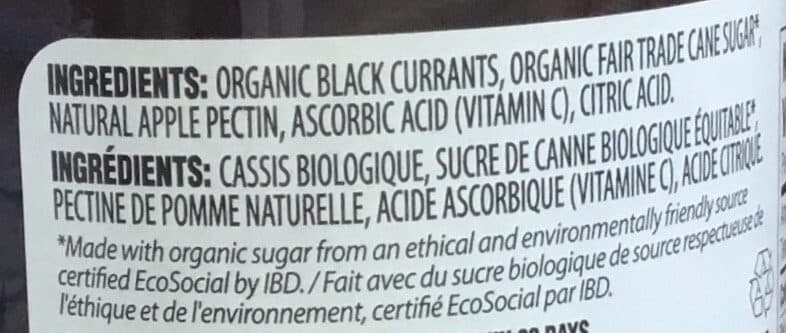Crofter's Organic / Biologique Black Currant Premium Fruit Spread packshot