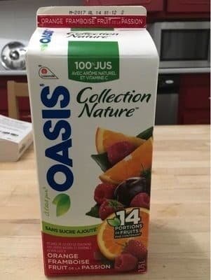 Oasis Collection Nature Orange Framboise Fruit de la Passion packshot