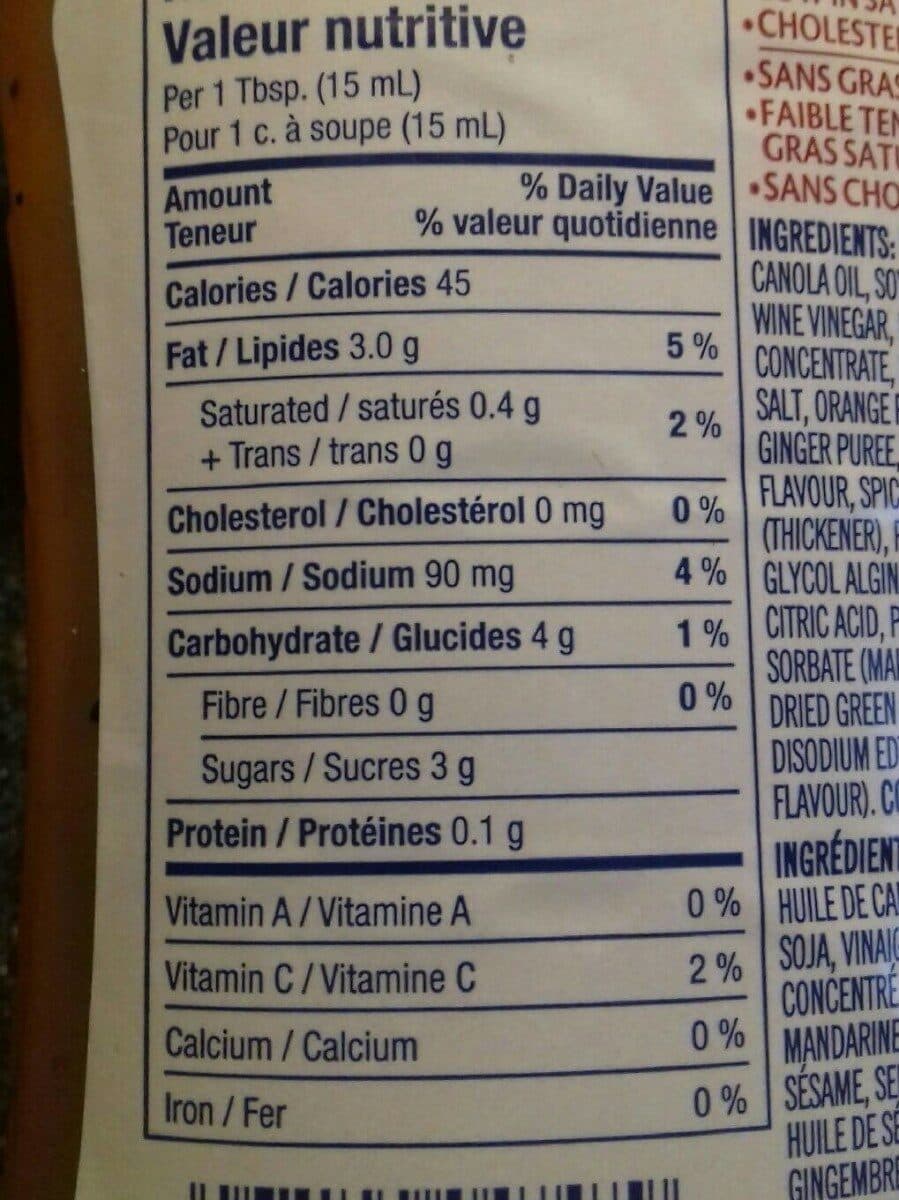 Kraft Vinaigrette mandarine au sésame packshot
