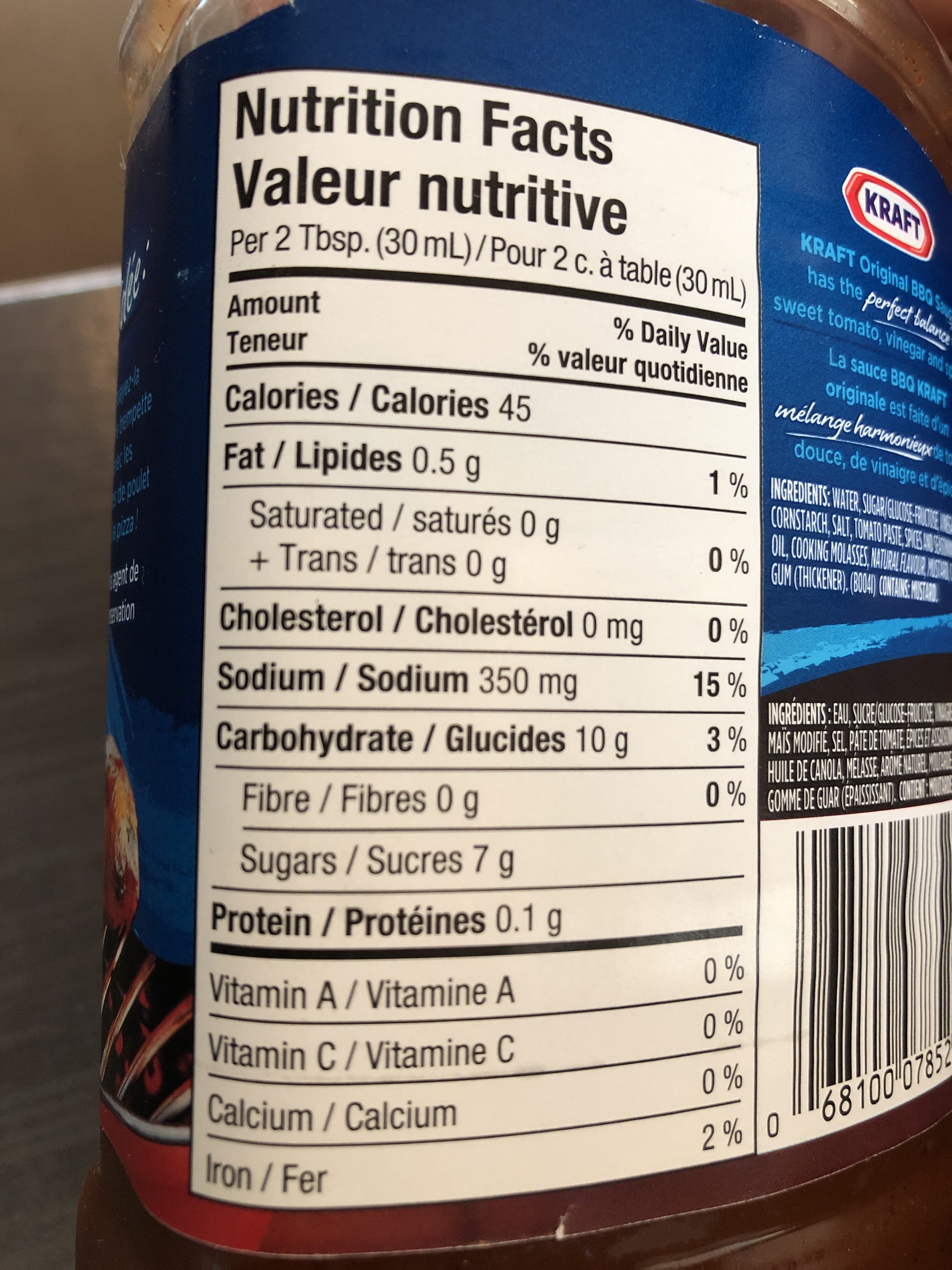 Kraft original BBQ sauce packshot