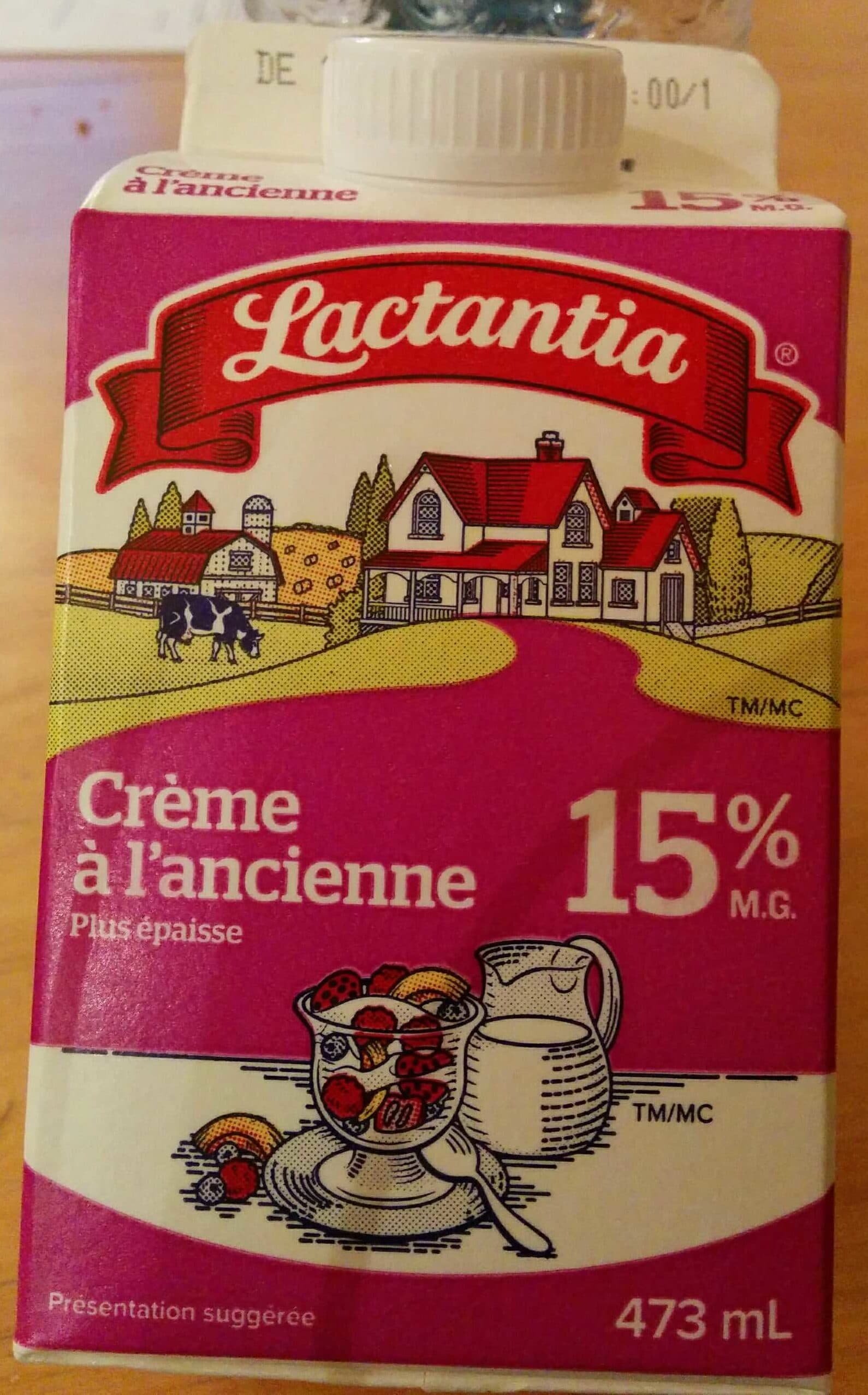 Lactantia Crème à l'ancienne 15% M.G. packshot