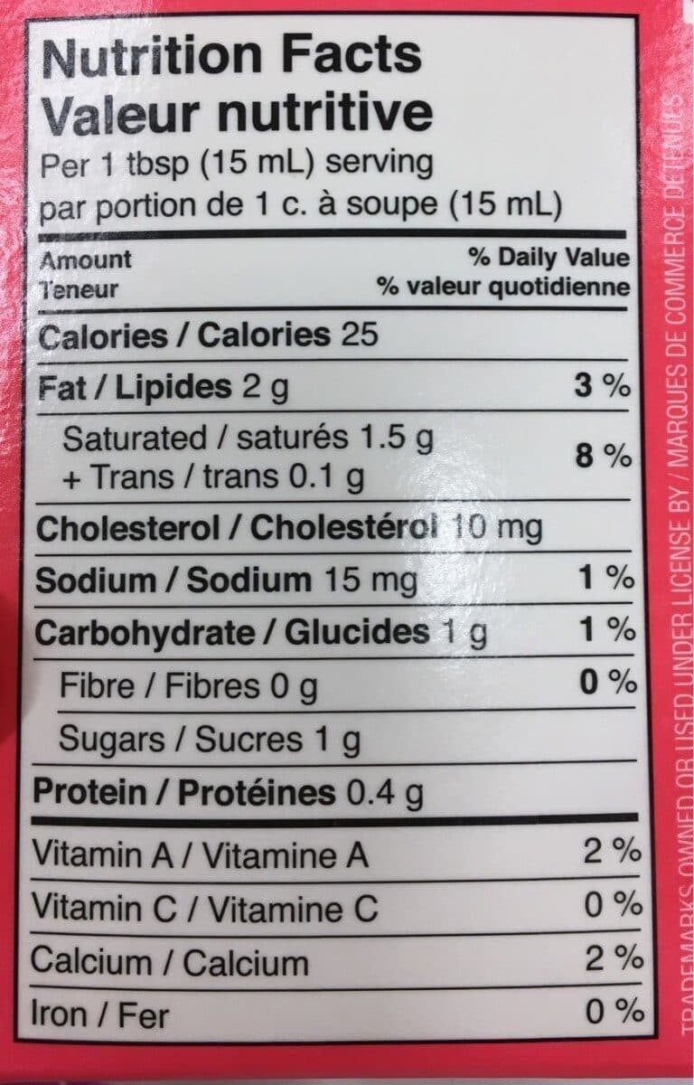 Open Food Facts Creme de table packshot