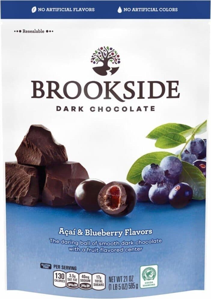 Brookside Dark Chocolate Açai & Blueberry Flavors packshot
