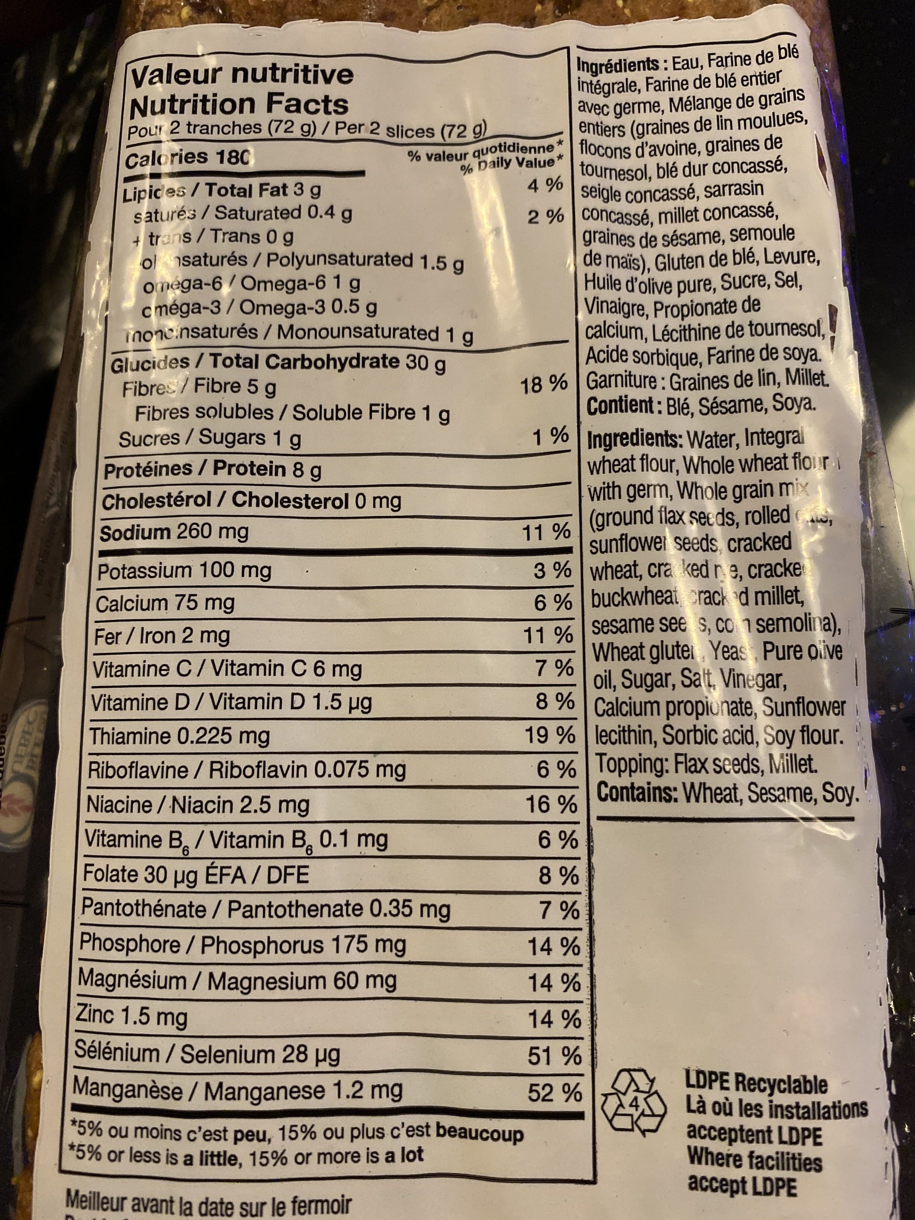 Le Campagnolo St-Methode Loaf Whole Grains packshot