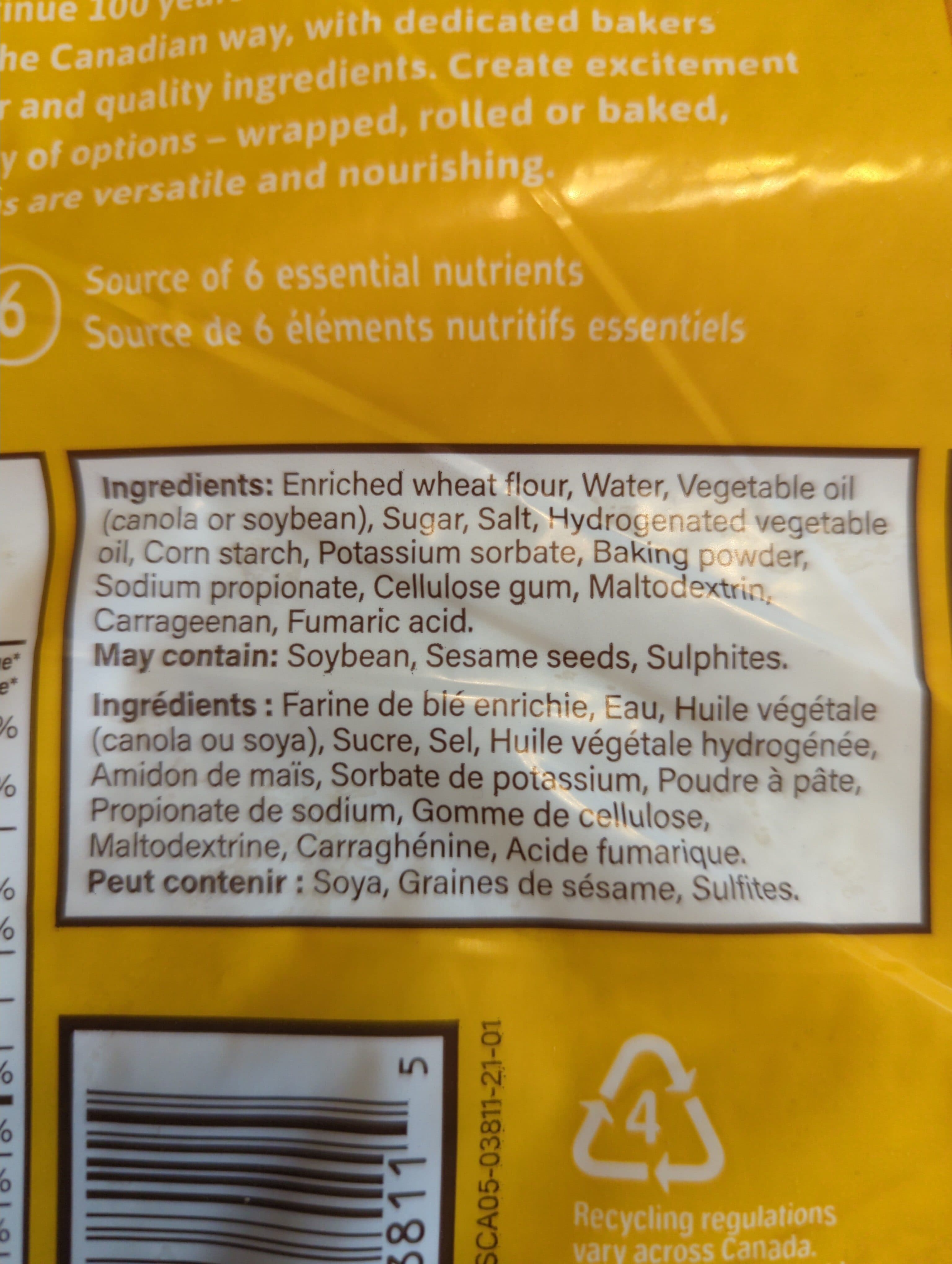 Dempster's Tortillas Original packshot